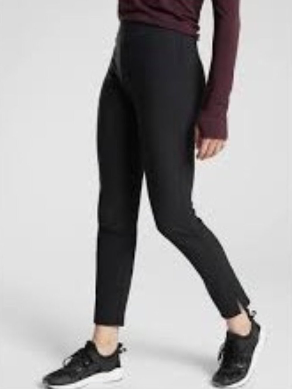 Athleta Wander Slim Ankle Pant Black Size 6 Travel Workwear Stretch Pants